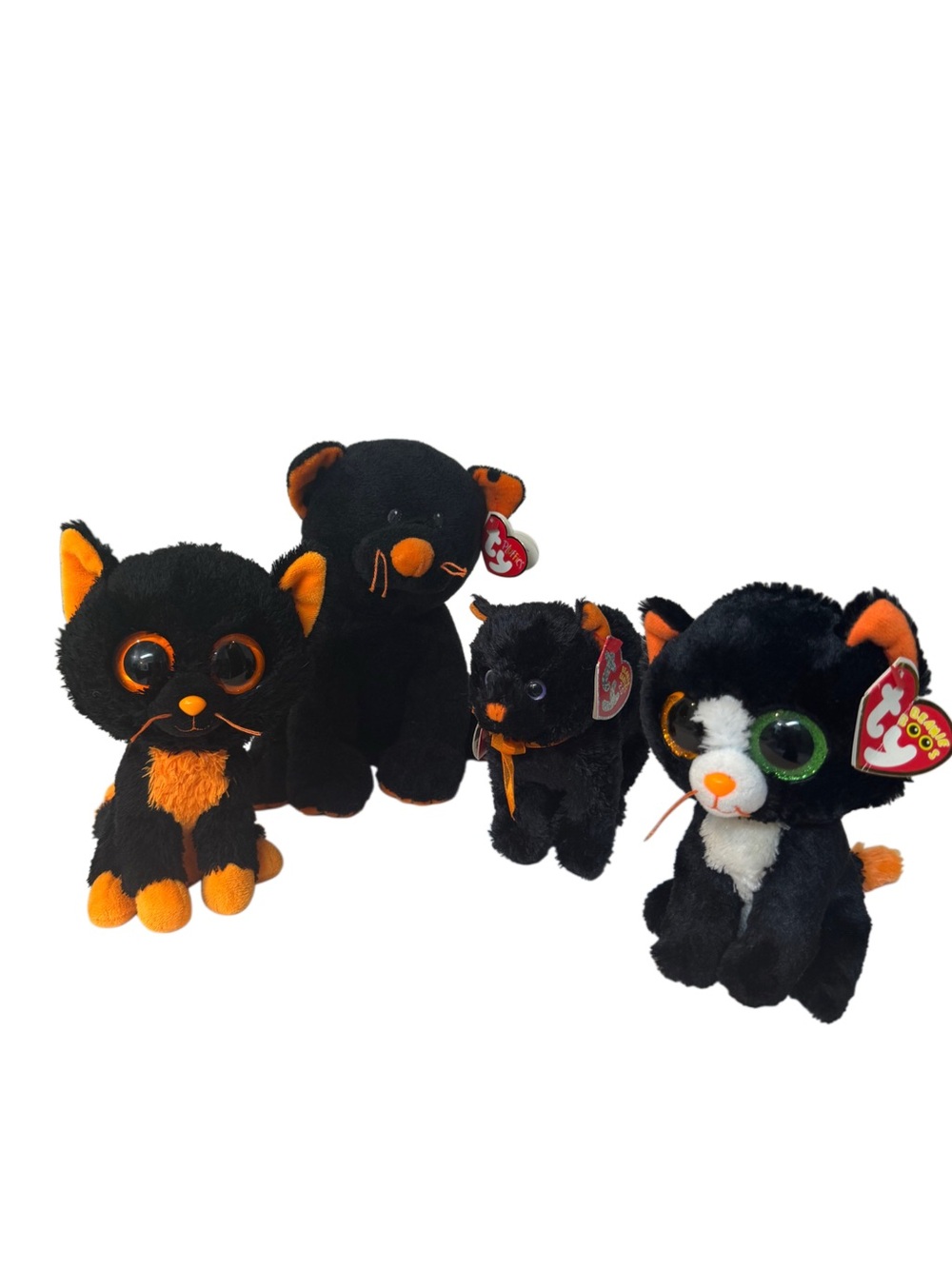 LUC Ty Black HALLOWEEN goth Cat  Set - Beanie Style 4 cats